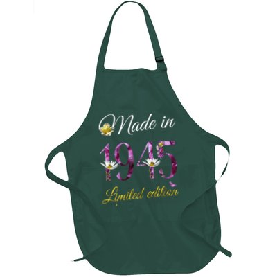 Made In 1945 - 80 Year Old Floral 1945 80th Birthday Apron