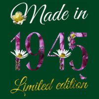 Made In 1945 - 80 Year Old Floral 1945 80th Birthday T-Shirt