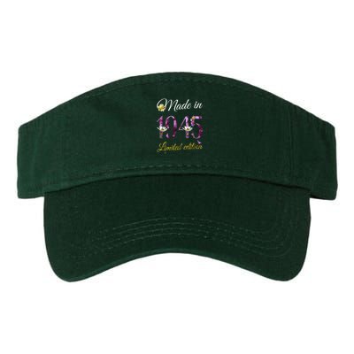 Made In 1945 - 80 Year Old Floral 1945 80th Birthday Visor