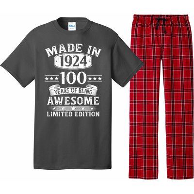 Made In 1924 100 Years Of Being Awesome Limited Edition 100th Birthday Pajama Set