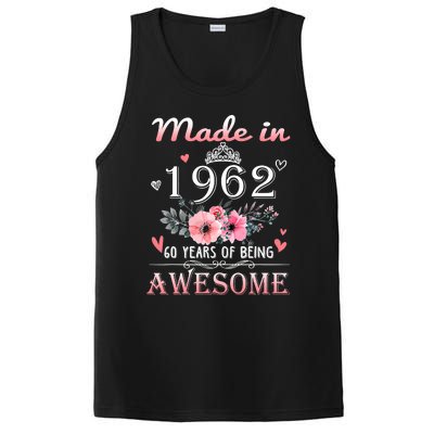 Made In 1962 60 Years Of Being Awesome 60th Birthday PosiCharge Competitor Tank