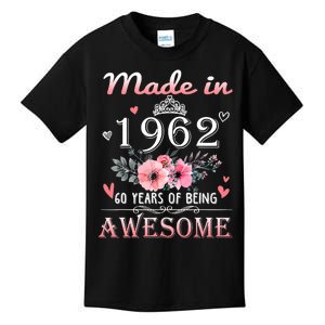 Made In 1962 60 Years Of Being Awesome 60th Birthday Kids T-Shirt