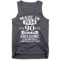 Made In 1934 90 Years Of Being Awesome Limited Edition 90th Birthday Tank Top