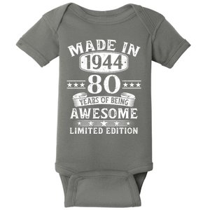 Made In 1944 80 Years Of Being Awesome Limited Edition 80th Birthday Baby Bodysuit