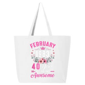 Made In 1983 40 Years Old February 40Th Birthday 25L Jumbo Tote