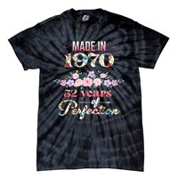 Made In 1970 Floral 52nd Birthday Gift Tie-Dye T-Shirt