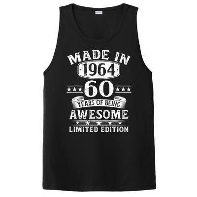 Made In 1964 60 Years Of Being Awesome Limited Edition 60th Birthday PosiCharge Competitor Tank