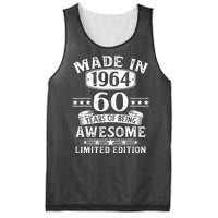 Made In 1964 60 Years Of Being Awesome Limited Edition 60th Birthday Mesh Reversible Basketball Jersey Tank