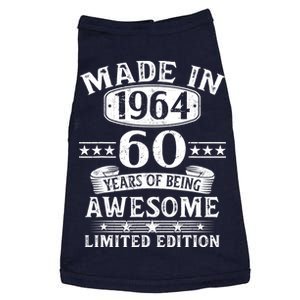 Made In 1964 60 Years Of Being Awesome Limited Edition 60th Birthday Doggie Tank