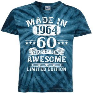 Made In 1964 60 Years Of Being Awesome Limited Edition 60th Birthday Kids Tie-Dye T-Shirt