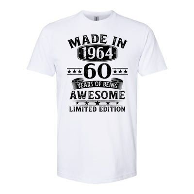 Made In 1964 60 Years Of Being Awesome Limited Edition 60th Birthday Softstyle® CVC T-Shirt