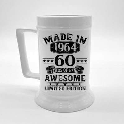 Made In 1964 60 Years Of Being Awesome Limited Edition 60th Birthday Beer Stein