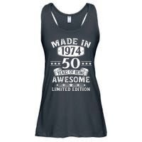 Made In 1974 50 Years Of Being Awesome Limited Edition 50th Birthday Ladies Essential Flowy Tank