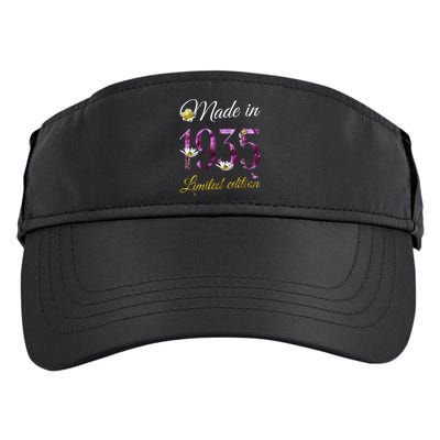 Made In 1935 - 90Year Old Floral 1935 90th Birthday Adult Drive Performance Visor