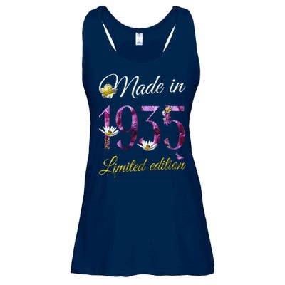 Made In 1935 - 90Year Old Floral 1935 90th Birthday Ladies Essential Flowy Tank