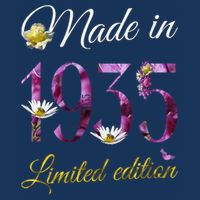 Made In 1935 - 90Year Old Floral 1935 90th Birthday 16 in Basic Backpack