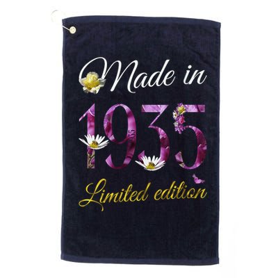 Made In 1935 - 90Year Old Floral 1935 90th Birthday Golf Towel
