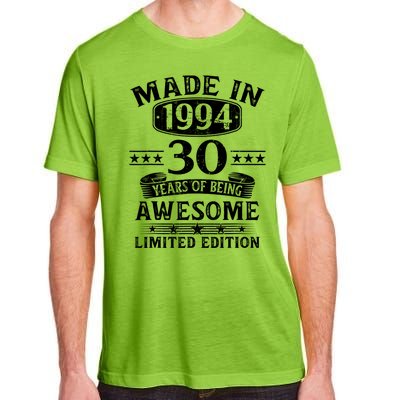 Made In 1994 30 Years Of Being Awesome Limited Edition 30th Birthday Adult ChromaSoft Performance T-Shirt