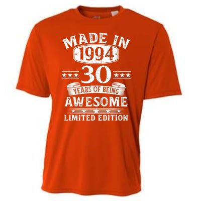 Made In 1994 30 Years Of Being Awesome Limited Edition 30th Birthday Cooling Performance Crew T-Shirt