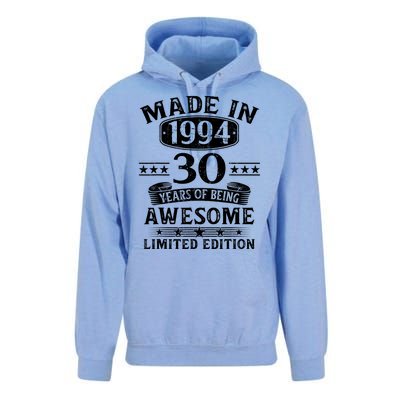 Made In 1994 30 Years Of Being Awesome Limited Edition 30th Birthday Unisex Surf Hoodie