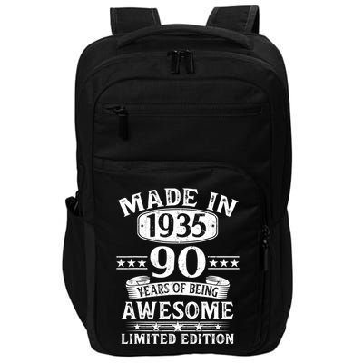 Made In 1935 90 Years Old Gifts 90th Birthday Gift Impact Tech Backpack