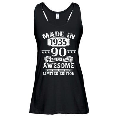 Made In 1935 90 Years Old Gifts 90th Birthday Gift Ladies Essential Flowy Tank