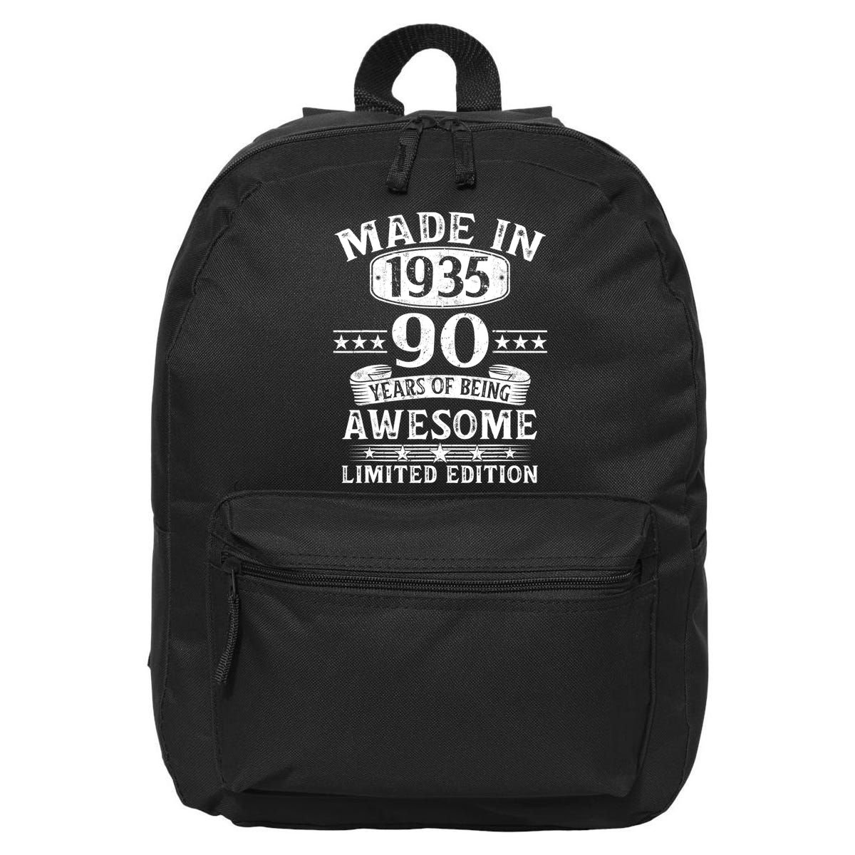 Made In 1935 90 Years Old Gifts 90th Birthday Gift 16 in Basic Backpack