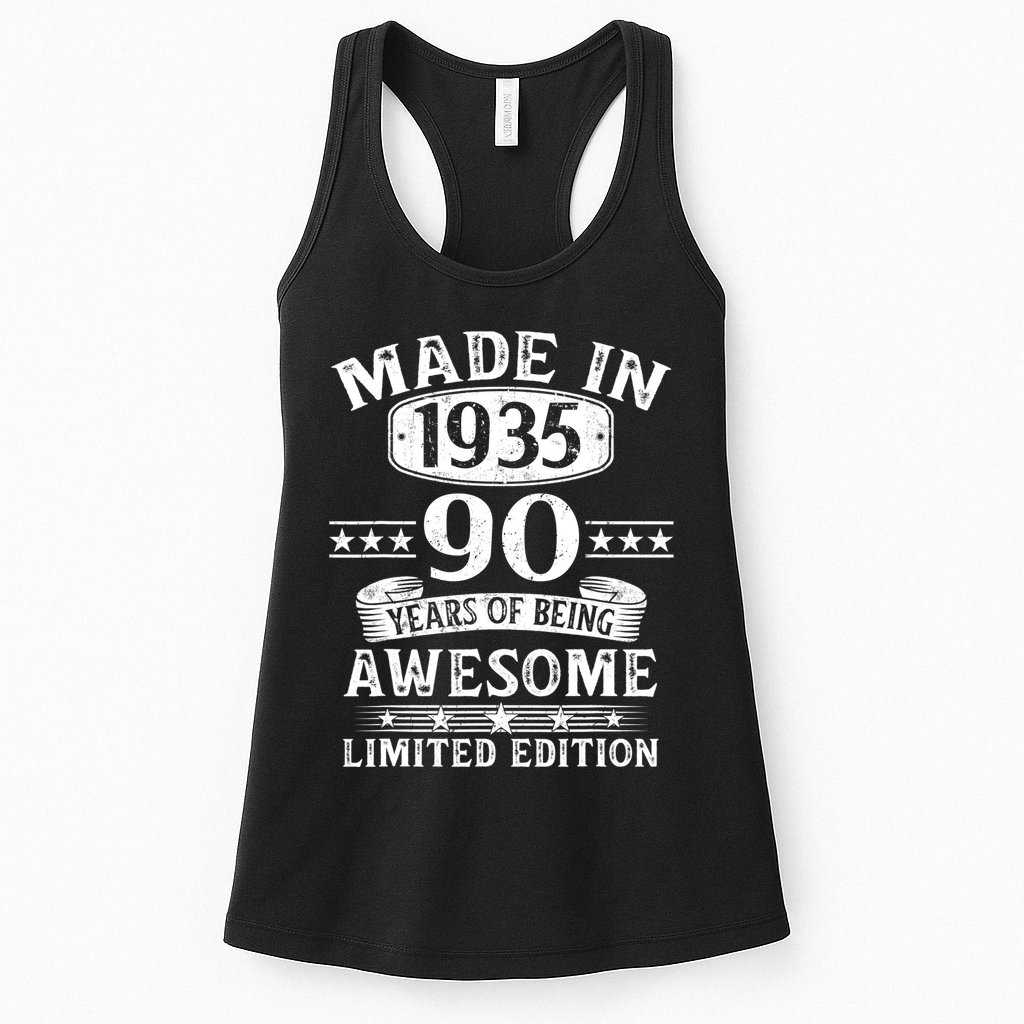 Made In 1935 90 Years Old Gifts 90th Birthday Gift Womens Tank Top