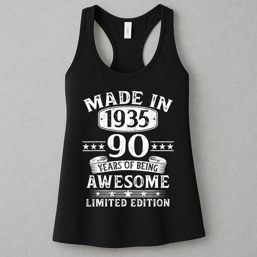 Made In 1935 90 Years Old Gifts 90th Birthday Gift Womens Tank Top