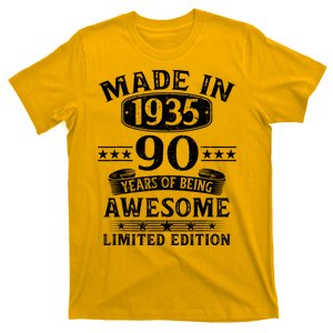 Made In 1935 90 Years Old Gifts 90th Birthday Gift T-Shirt