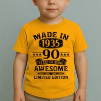 Made In 1935 90 Years Old Gifts 90th Birthday Gift Toddler T-Shirt