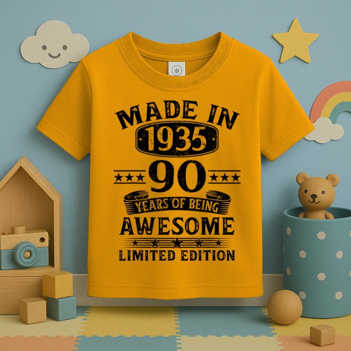 Made In 1935 90 Years Old Gifts 90th Birthday Gift Toddler T-Shirt