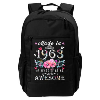 Made In 1963 Floral Vintage 60th birthday ideas for Wo Backpack