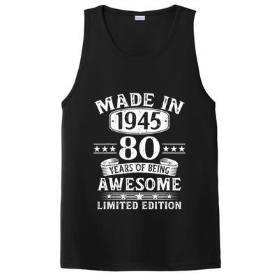 Made In 1945 80 Years Old Gifts 80th Birthday Gift PosiCharge Competitor Tank