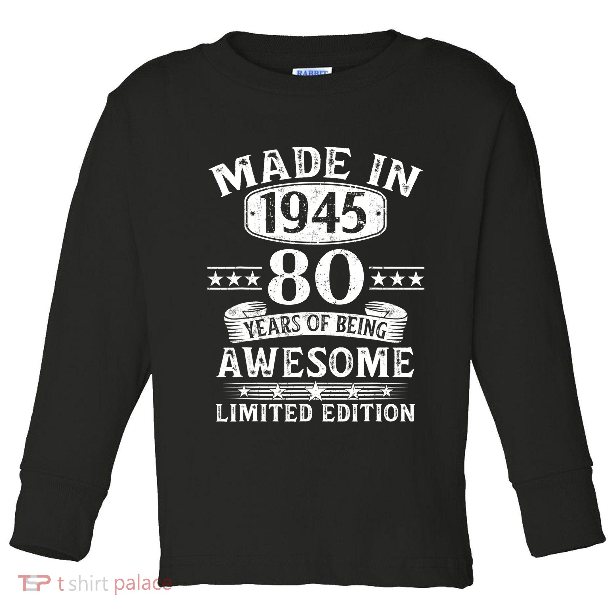 Made In 1945 80 Years Old Gifts 80th Birthday Gift Toddler Long Sleeve Shirt