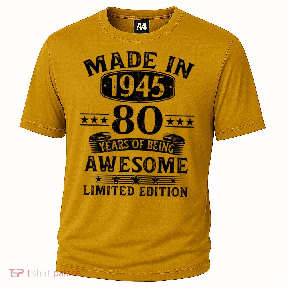 Made In 1945 80 Years Old Gifts 80th Birthday Gift Performance Shirt