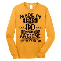 Made In 1945 80 Years Old Gifts 80th Birthday Gift Long Sleeve Shirt