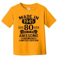 Made In 1945 80 Years Old Gifts 80th Birthday Gift Toddler T-Shirt