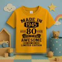 Made In 1945 80 Years Old Gifts 80th Birthday Gift Toddler T-Shirt