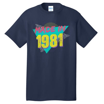 Made In 1981 Birthday Retro Vintage Tall T-Shirt