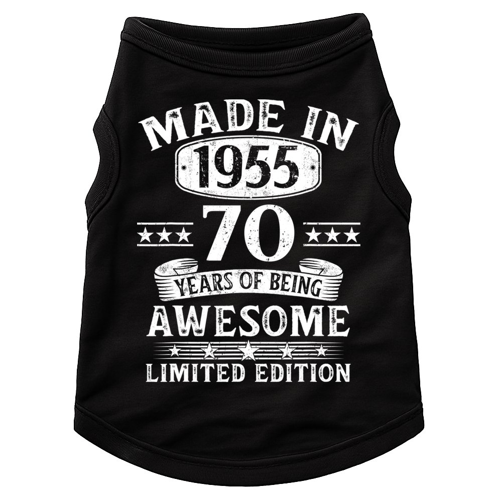 Made In 1955 70 Years Old Gifts 70th Birthday Gift Doggie Tank