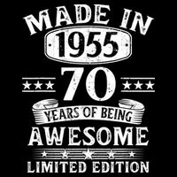 Made In 1955 70 Years Old Gifts 70th Birthday Gift Button