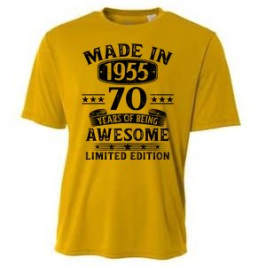 Made In 1955 70 Years Old Gifts 70th Birthday Gift Cooling Performance Crew T-Shirt