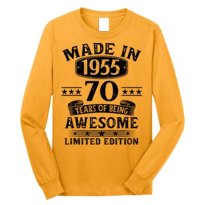 Made In 1955 70 Years Old Gifts 70th Birthday Gift Long Sleeve Shirt