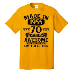 Made In 1955 70 Years Old Gifts 70th Birthday Gift Tall T-Shirt