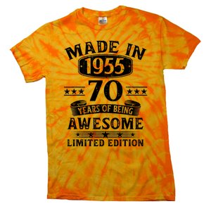 Made In 1955 70 Years Old Gifts 70th Birthday Gift Tie-Dye T-Shirt