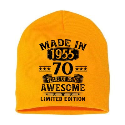 Made In 1955 70 Years Old Gifts 70th Birthday Gift Short Acrylic Beanie