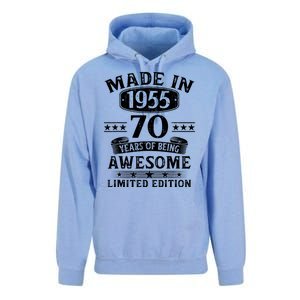 Made In 1955 70 Years Old Gifts 70th Birthday Gift Unisex Surf Hoodie