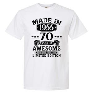 Made In 1955 70 Years Old Gifts 70th Birthday Gift Garment-Dyed Heavyweight T-Shirt