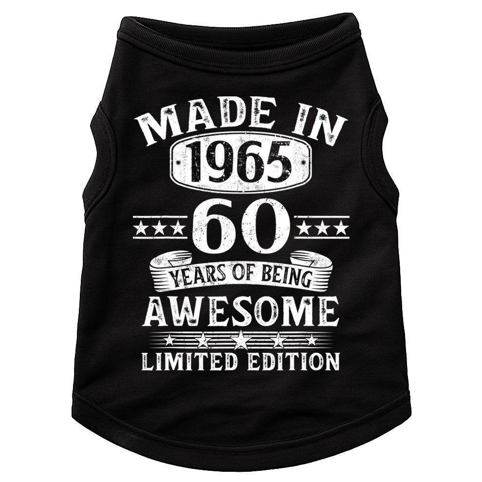Made In 1965 60 Years Old Gifts 60th Birthday Gift Doggie Tank